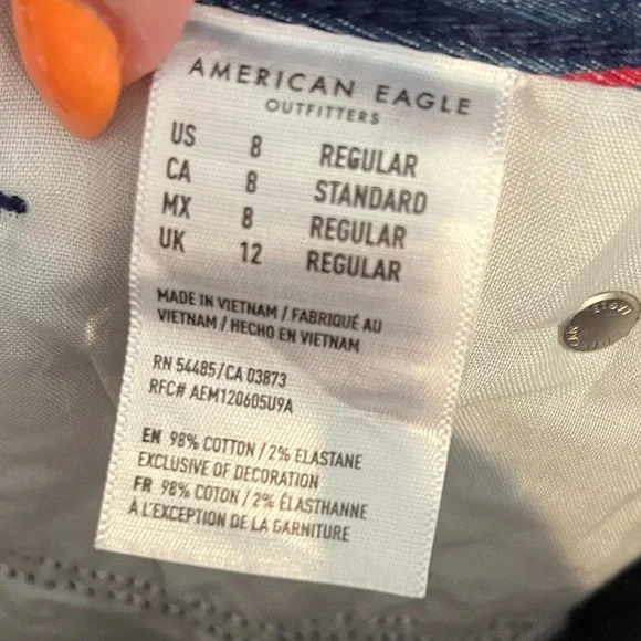 American Eagle Super Stretch Hi-Rise Mini Size 8 - Picture 4 of 6